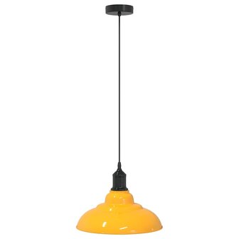 Hanglamp in hoogte verstelbaar E27 &Oslash;31 cm metaal glanzend geel 2