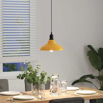 Hanglamp in hoogte verstelbaar E27 &Oslash;31 cm metaal glanzend geel 4