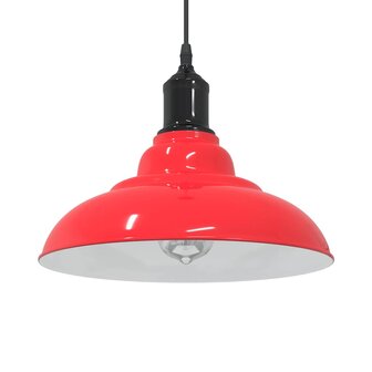 Hanglamp in hoogte verstelbaar E27 &Oslash;31 cm metaal glanzend rood 1