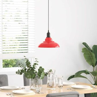 Hanglamp in hoogte verstelbaar E27 &Oslash;31 cm metaal glanzend rood 3