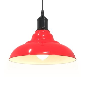 Hanglamp in hoogte verstelbaar E27 &Oslash;31 cm metaal glanzend rood 5