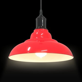 Hanglamp in hoogte verstelbaar E27 &Oslash;31 cm metaal glanzend rood 6