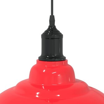 Hanglamp in hoogte verstelbaar E27 &Oslash;31 cm metaal glanzend rood 8