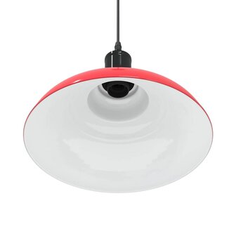 Hanglamp in hoogte verstelbaar E27 &Oslash;31 cm metaal glanzend rood 9