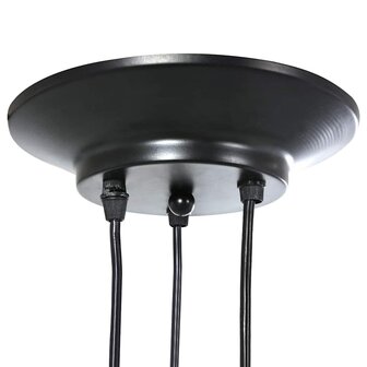 Hanglamp met 3 lamphouders E27 metaal zwart 8