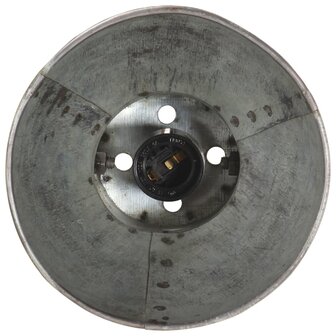 Wandlamp industrieel rond E27 zilverkleurig 8