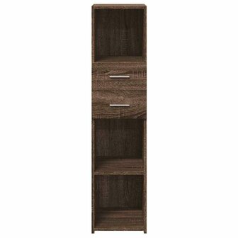 Hoge kast 30x42,5x124 cm bewerkt hout bruin eikenkleurig 4