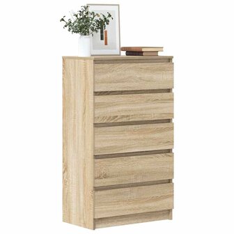 Ladekast 60x36x103 cm bewerkt hout sonoma eikenkleurig 1