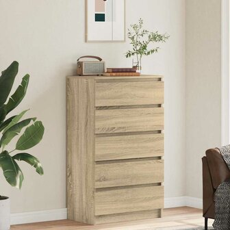 Ladekast 60x36x103 cm bewerkt hout sonoma eikenkleurig 3