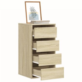 Ladekast 40x41x76 cm bewerkt hout sonoma eikenkleurig 1