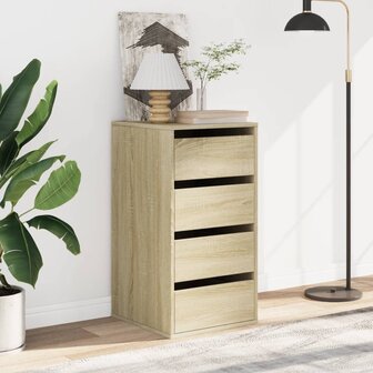 Ladekast 40x41x76 cm bewerkt hout sonoma eikenkleurig 3