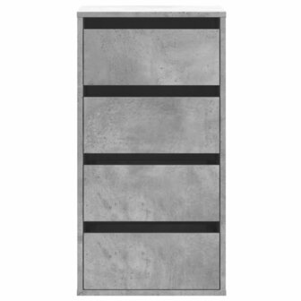 Ladekast 40x41x76 cm bewerkt hout betongrijs 4