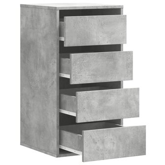 Ladekast 40x41x76 cm bewerkt hout betongrijs 5