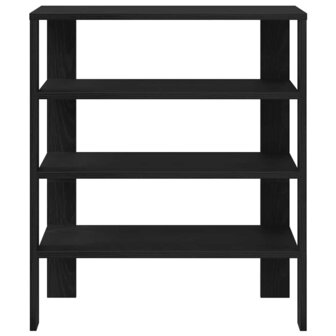 Schoenenrek 61x32x70 cm bewerkt hout zwart 4