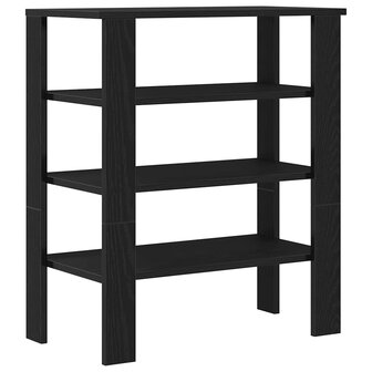 Schoenenrek 61x32x70 cm bewerkt hout zwart 6