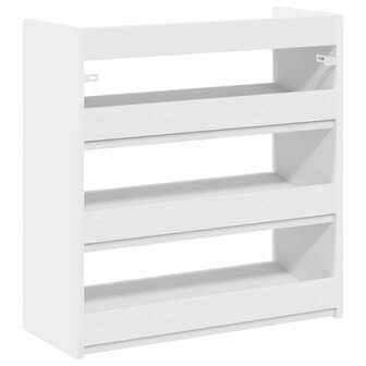 Schoenenrek 60x25x62 cm bewerkt hout wit 6