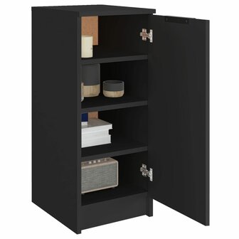 Schoenenkast 30x35x70 cm bewerkt hout zwart 4
