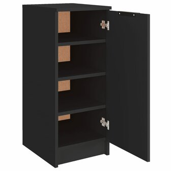 Schoenenkast 30x35x70 cm bewerkt hout zwart 5