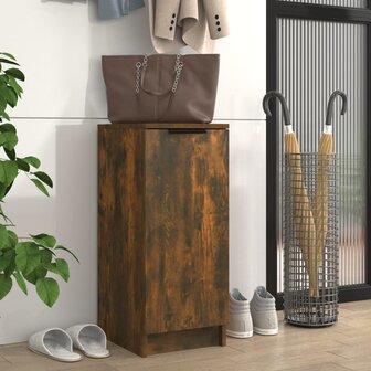 Schoenenkast 30x35x70 cm bewerkt hout gerookt eikenkleurig 1