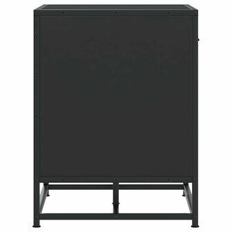 Schoenenbank 60x40x53,5 cm bewerkt hout en metaal zwart 5