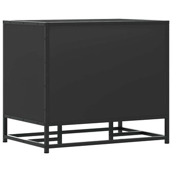 Schoenenbank 60x40x53,5 cm bewerkt hout en metaal zwart 6