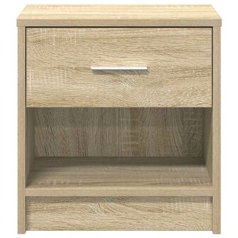 Nachtkastje met lade 39x28x41 cm sonoma eikenkleurig 4