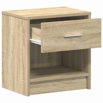 Nachtkastje met lade 39x28x41 cm sonoma eikenkleurig 5