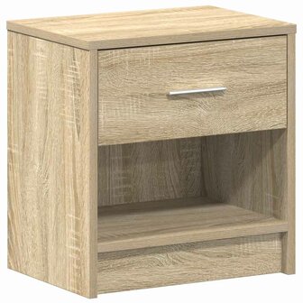 Nachtkastje met lade 39x28x41 cm sonoma eikenkleurig 6