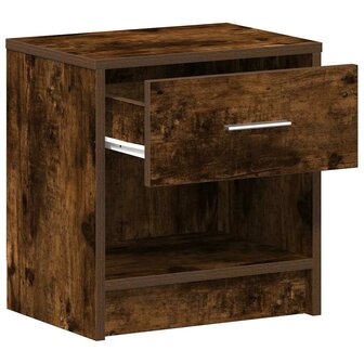 Nachtkastje met lade 39x28x41 cm gerookt eikenkleurig 5