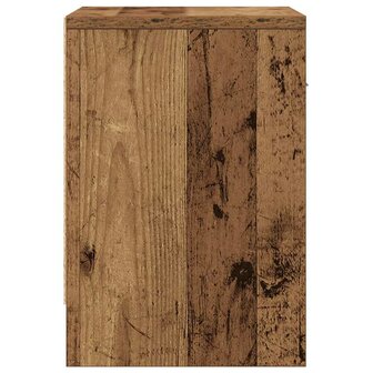Nachtkastje met lade 39x28x41 cm oud houtkleurig 7
