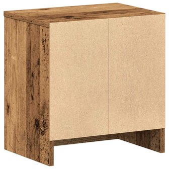 Nachtkastje met lade 39x28x41 cm oud houtkleurig 8