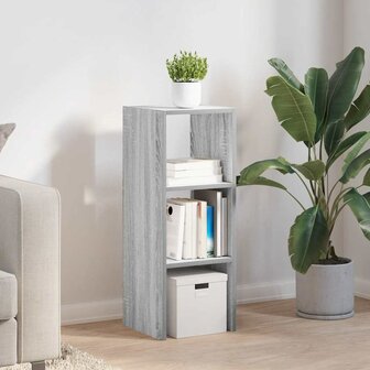 Boekenkast stapelbaar 30x30x80 cm bewerkt hout grijs sonoma 3