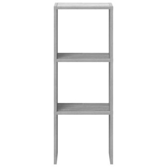 Boekenkast stapelbaar 30x30x80 cm bewerkt hout grijs sonoma 4