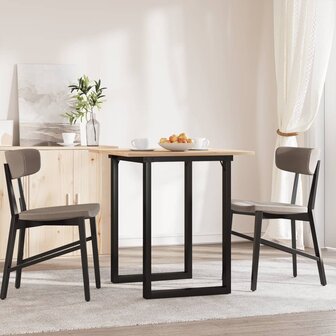 Eettafel O-frame 60x60x75 cm massief grenenhout en gietijzer 3
