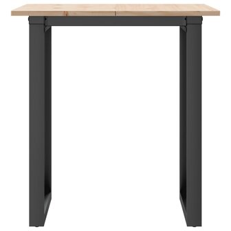 Eettafel O-frame 60x60x75 cm massief grenenhout en gietijzer 4
