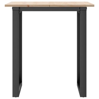Eettafel O-frame 70x70x75 cm massief grenenhout en gietijzer 4