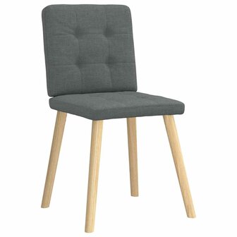 Eetkamerstoelen 2 st stof donkergrijs 3