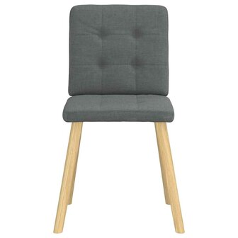 Eetkamerstoelen 2 st stof donkergrijs 4