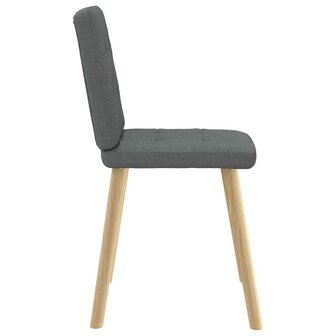 Eetkamerstoelen 2 st stof donkergrijs 5