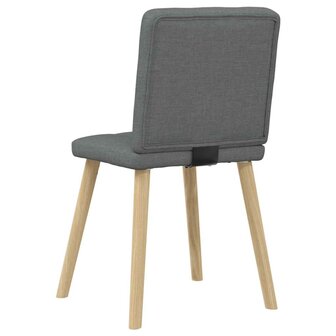Eetkamerstoelen 2 st stof donkergrijs 6