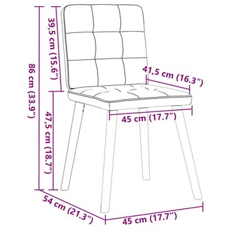 Eetkamerstoelen 2 st stof donkergrijs 9