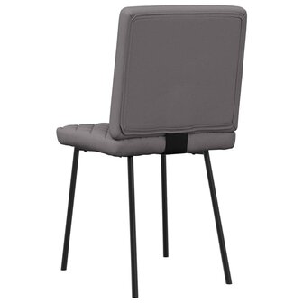 Eetkamerstoelen 2 st kunstleer grijs 6