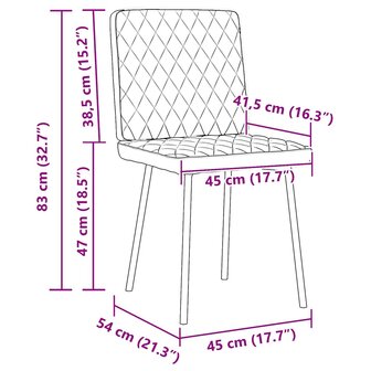 Eetkamerstoelen 2 st kunstleer grijs 9