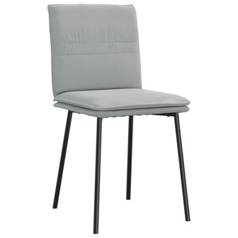 Eetkamerstoelen 2 st fluweel lichtgrijs 3