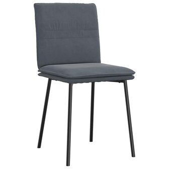 Eetkamerstoelen 2 st fluweel donkergrijs 3