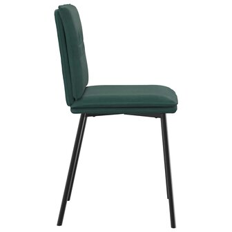 Eetkamerstoelen 2 st fluweel donkergroen 5