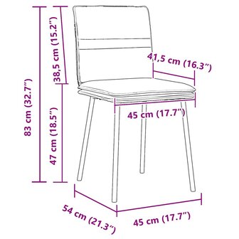 Eetkamerstoelen 2 st fluweel zwart 9