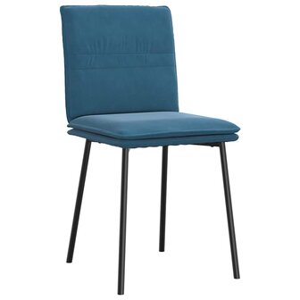Eetkamerstoelen 2 st fluweel blauw 3