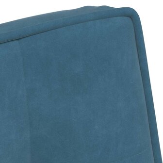 Relaxstoel met voetenbank fluweel blauw 9