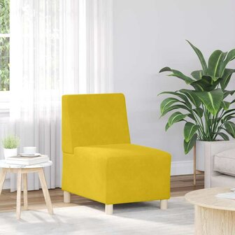 Fauteuil 55 cm fluweel geel 1